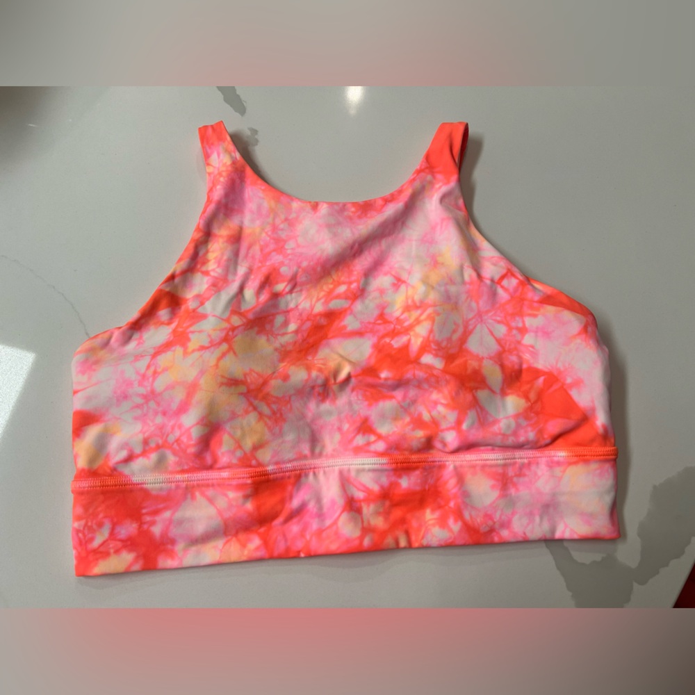 lululemon athletica Pink & Orange Tie-Dye Sports Bra